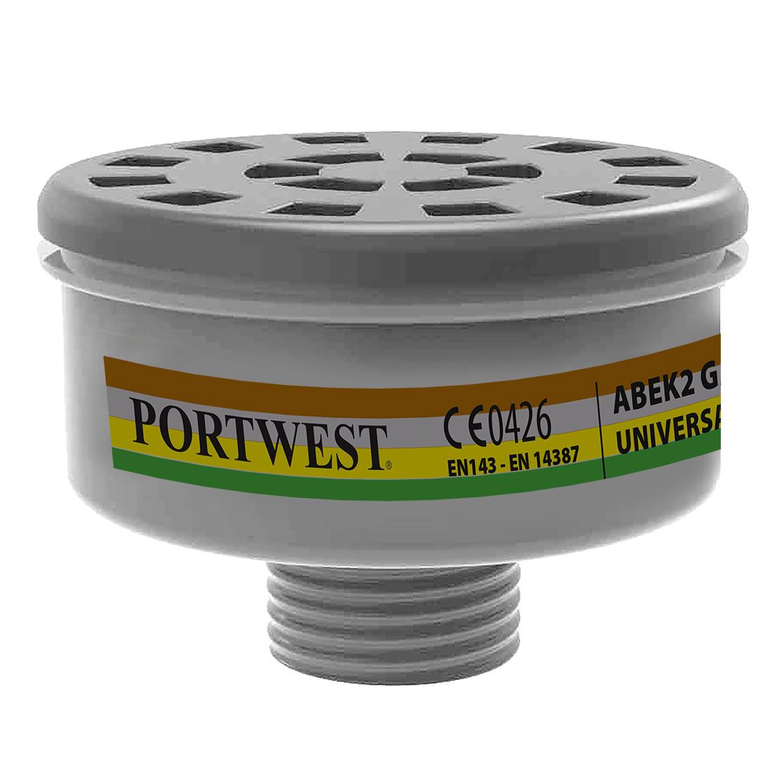 Portwest ABEK2 Gas Filter Universal Thread (4 Pack)