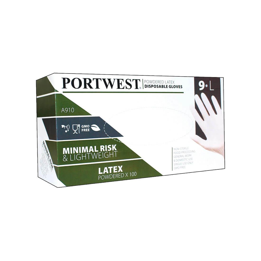 Portwest Powdered Latex Disposable Gloves (100 Pack)