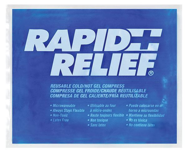 Rapid Relief Reusable Hot/Cold Gel Compress with Contour Gel (9 x 11")