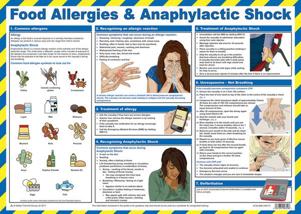 Beeswift Food Allergies and Anaphylactic Shock Poster