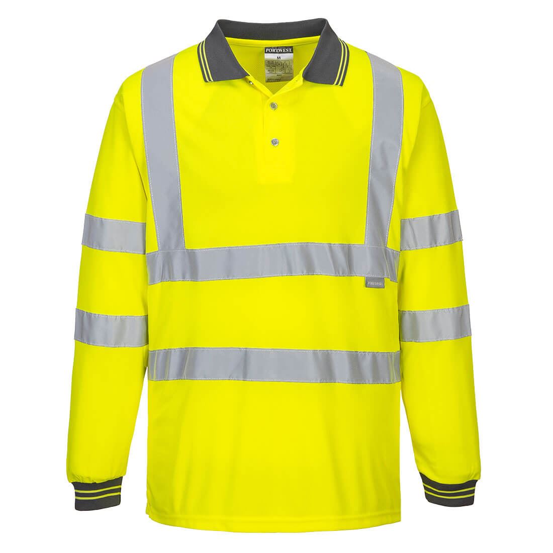 Portwest Hi-Vis Long Sleeve Polo