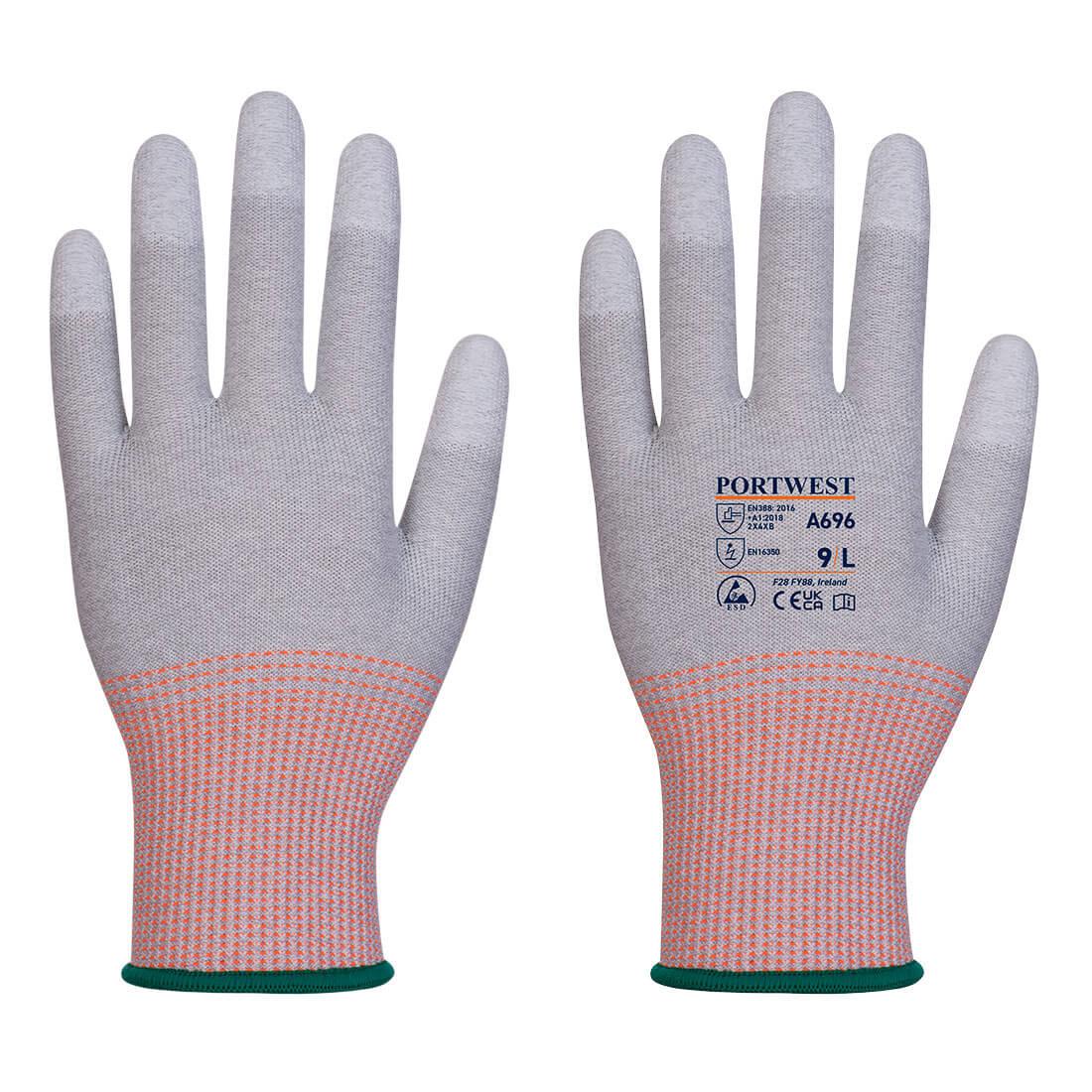 Portwest LR13 ESD PU Fingertip Cut Glove (12 Pack)