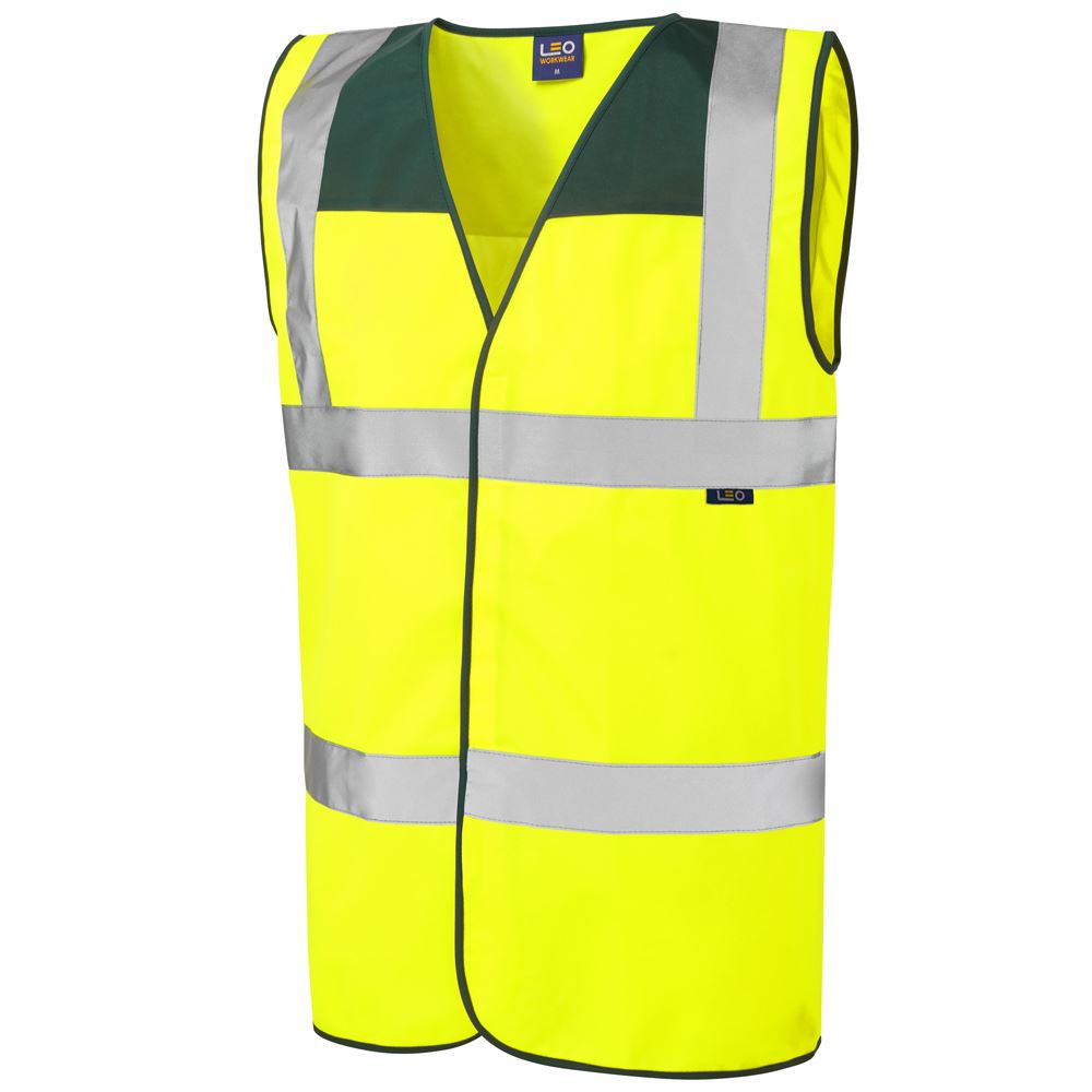 Leo Workwear Bradworthy Leo Ecoviz Bottle Yoke Waistcoat Hi Vis