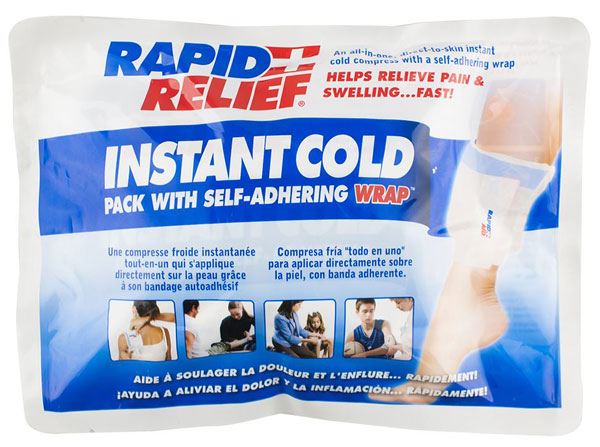 Rapid Relief Instant Cold Pack with Self Adhering Wrap (5 x 9")