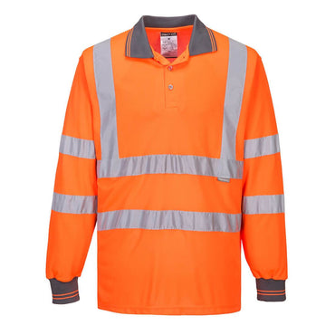 Portwest Hi-Vis Long Sleeve Polo
