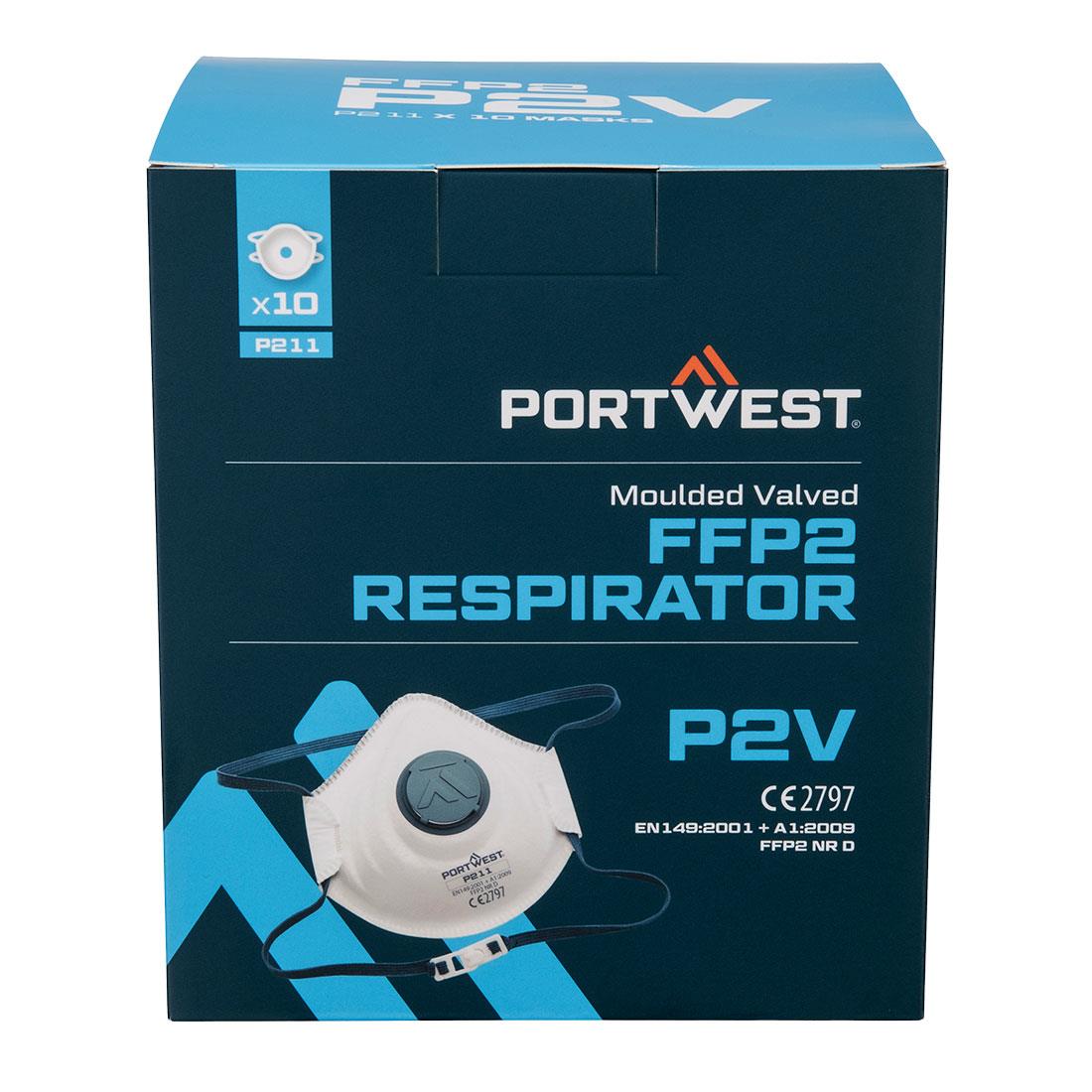 Portwest FFP2 Moulded Valved Respirator (10 Pack)