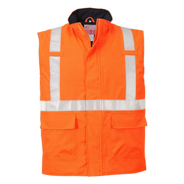 Portwest Bizflame Rain Hi-Vis Antistatic Flame Resistant Bodywarmer