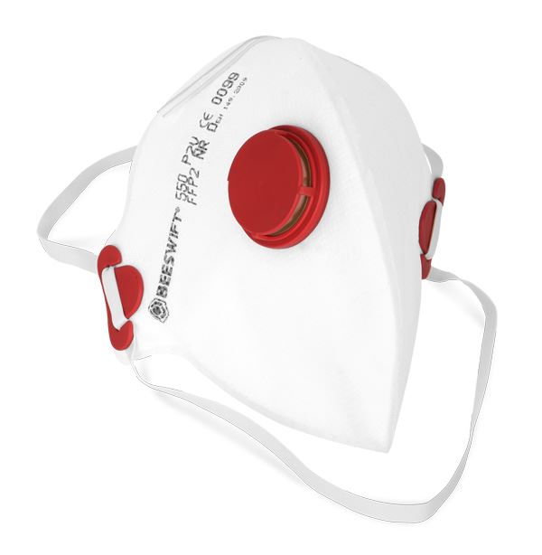 Beeswift FFP2 Fold Flat Valved Respirator (20 Pack)
