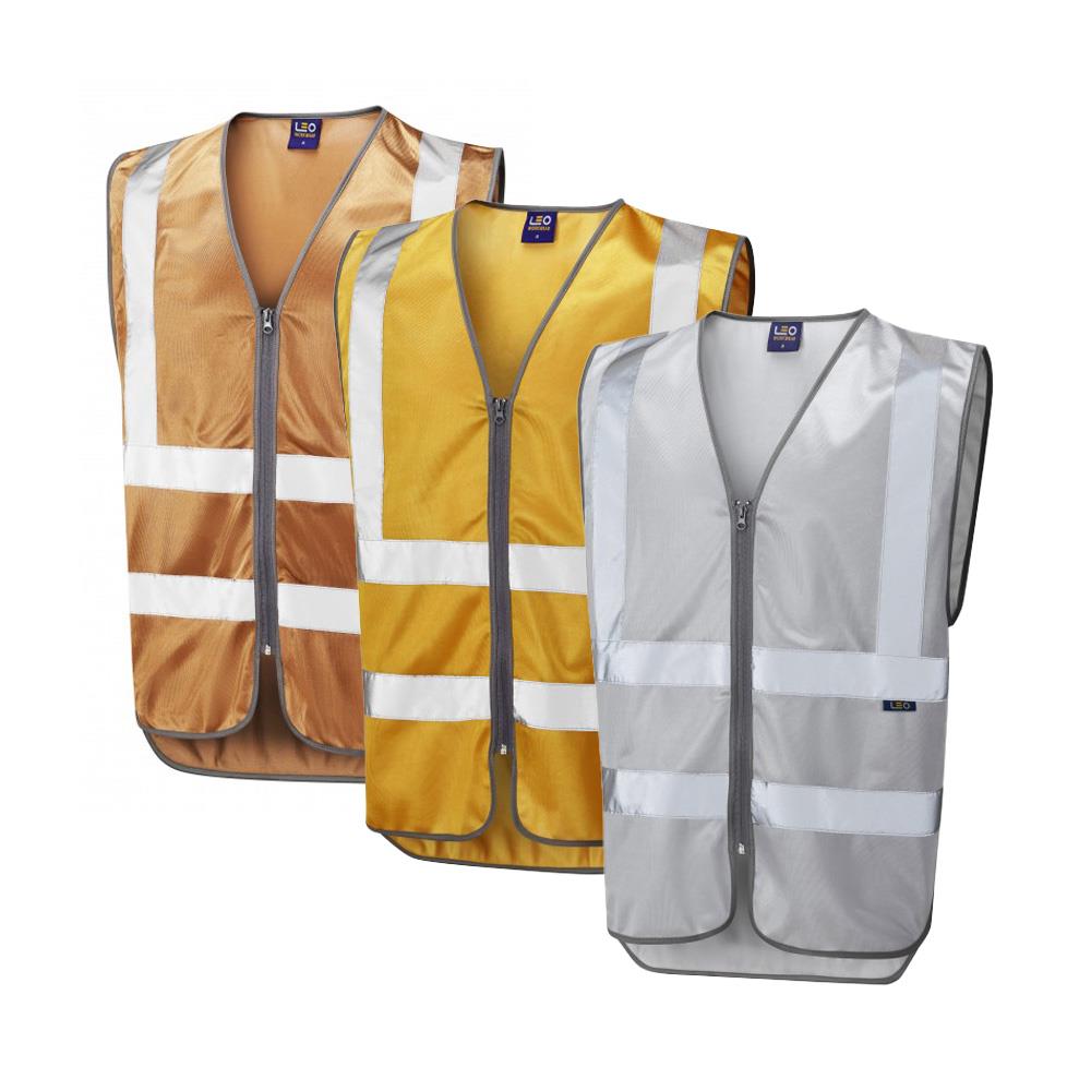 Leo Workwear Commodore Leo Zipped Reflective Waistcoat