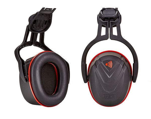 MSA V-Gard Helmet Mounted Ear Defender - Red High