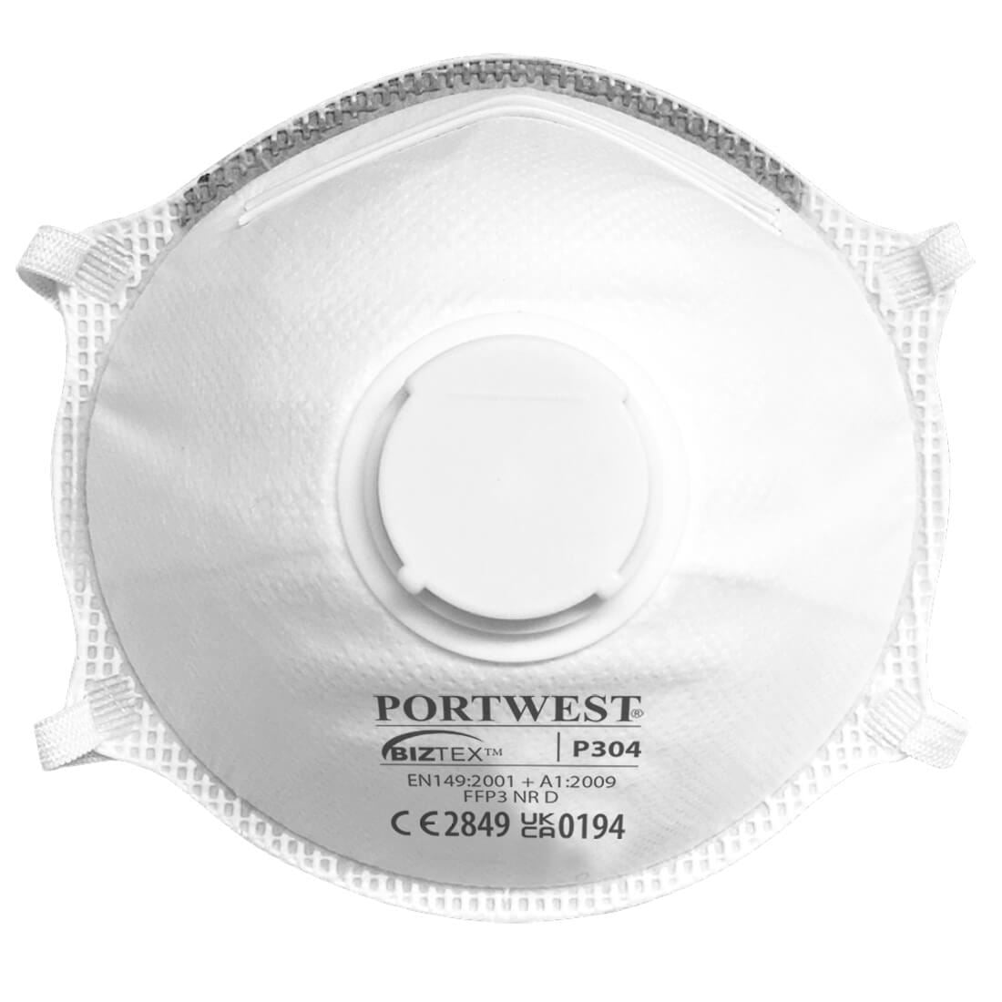 Portwest FFP3 Valved Dolomite Light Cup Respirator (10 Pack)