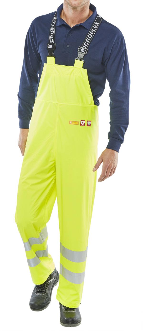 Beeswift Hi Vis Flame Resistant Anti-Static Bib & Brace