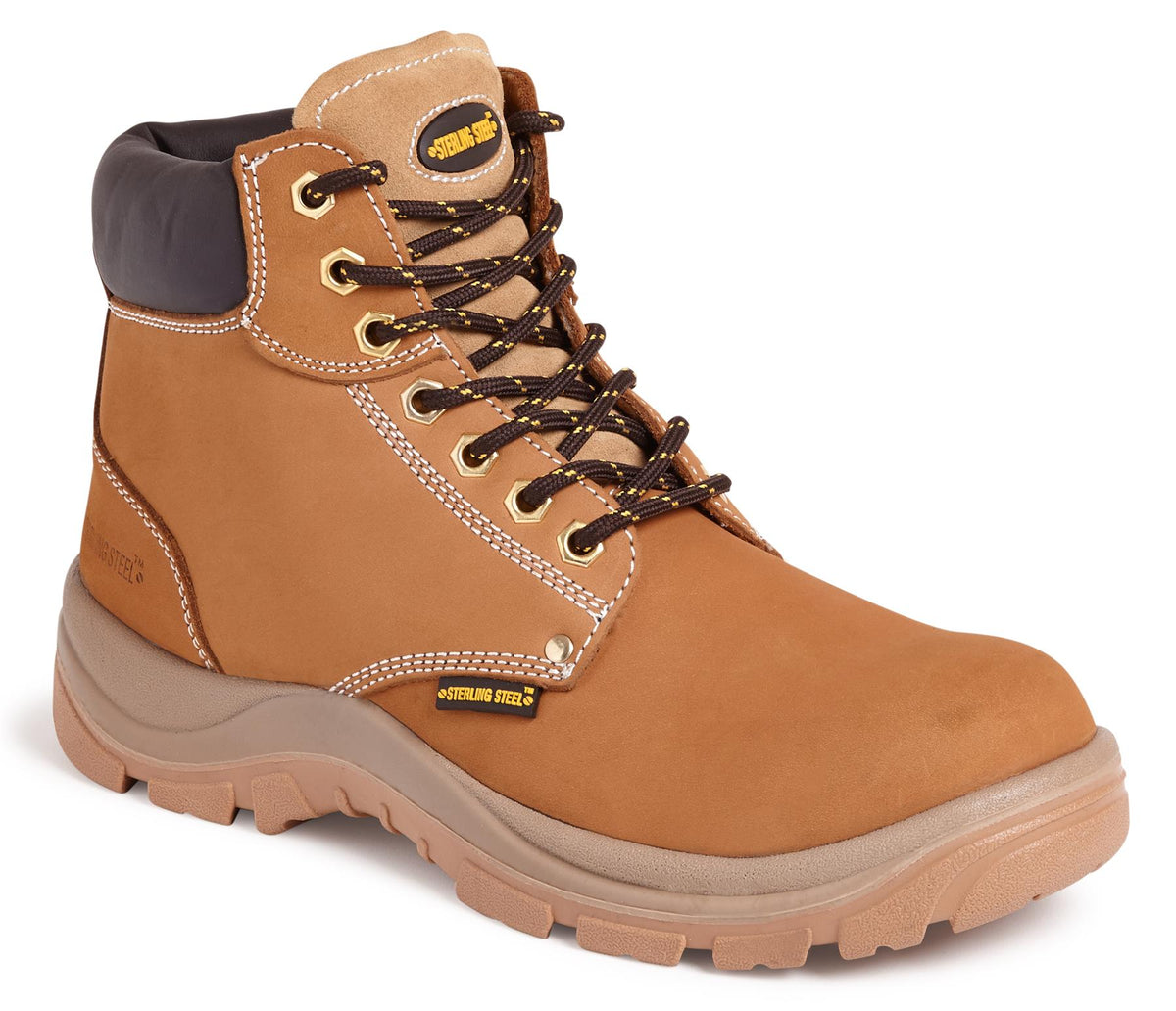 Sterling Steel SS819CM Wheat Nubuck Boot