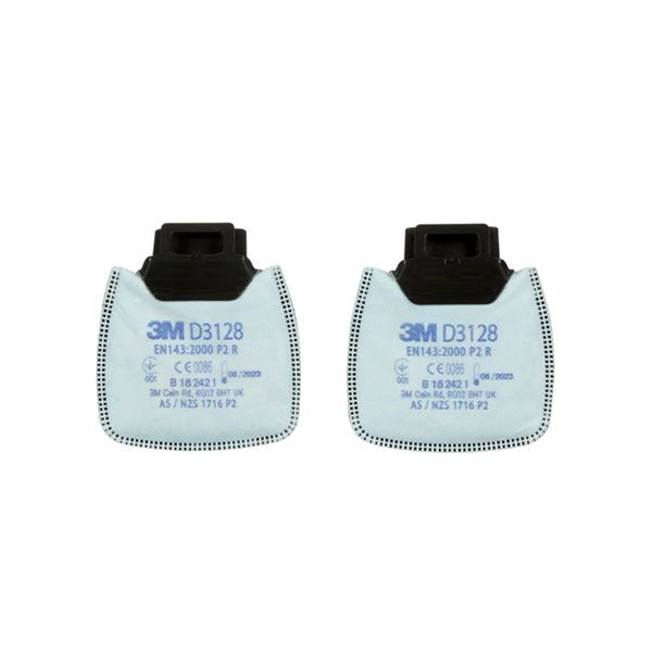 3M D3128 Secure Click P2R Particulate Filter (20 Pack)