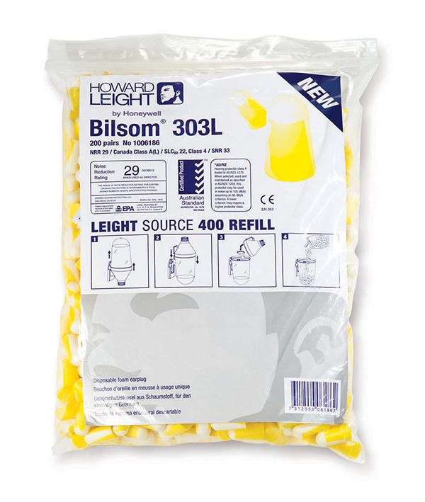 Howard Leight Bilsom 303L Ear Plugs (200 Pack)