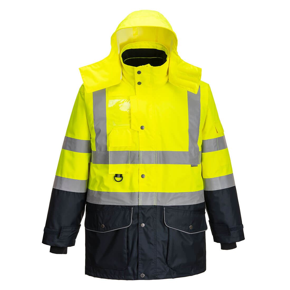 Portwest Hi-Vis 7-in-1 Contrast Traffic Jacket