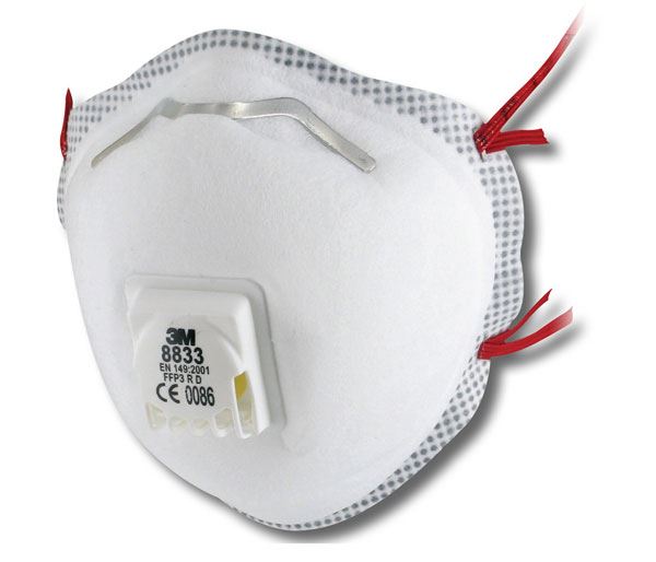 3M 8833 FFP3 Valved Respirator (10 Pack)