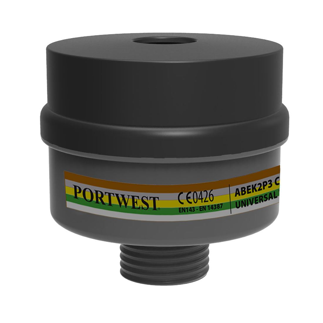 Portwest ABEK2P3 Combination Filter Universal Thread (4 Pack)