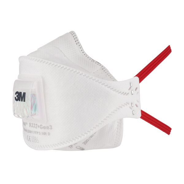 3M 9332+ GEN3 AURA FFP3 Fold Flat Particulate Valved Respirator (10 Pack)