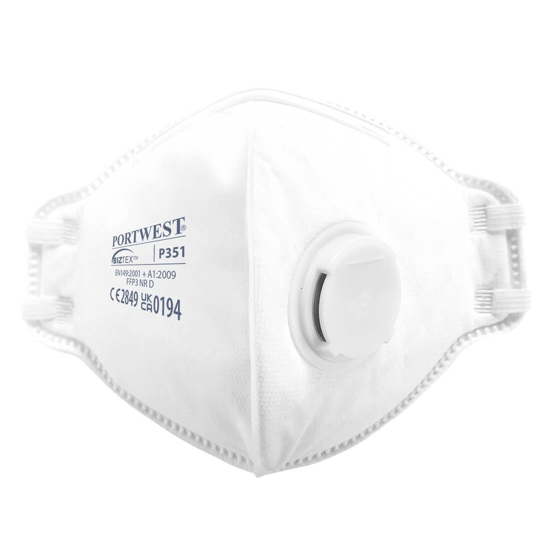 Portwest FFP3 Valved Dolomite Fold Flat Respirator (20 Pack)