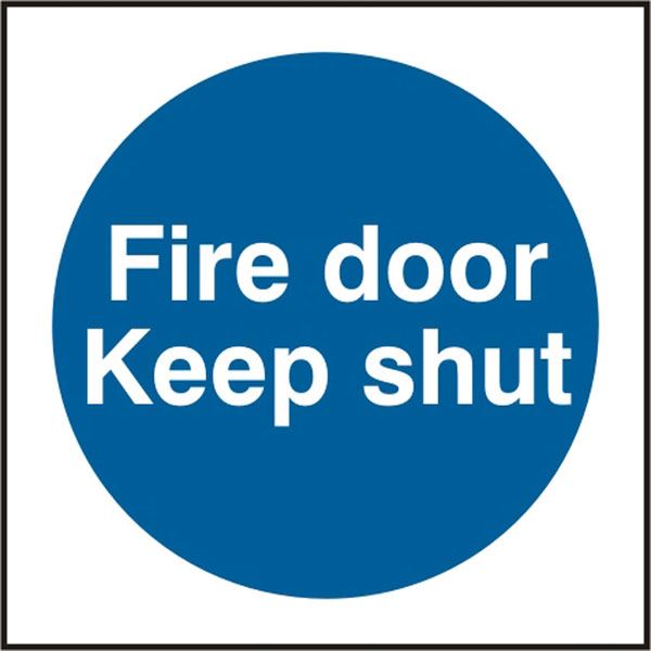Beeswift Fire Door Keep Shut Rigid PVC Sign - 100 x 100mm (5 Pack)