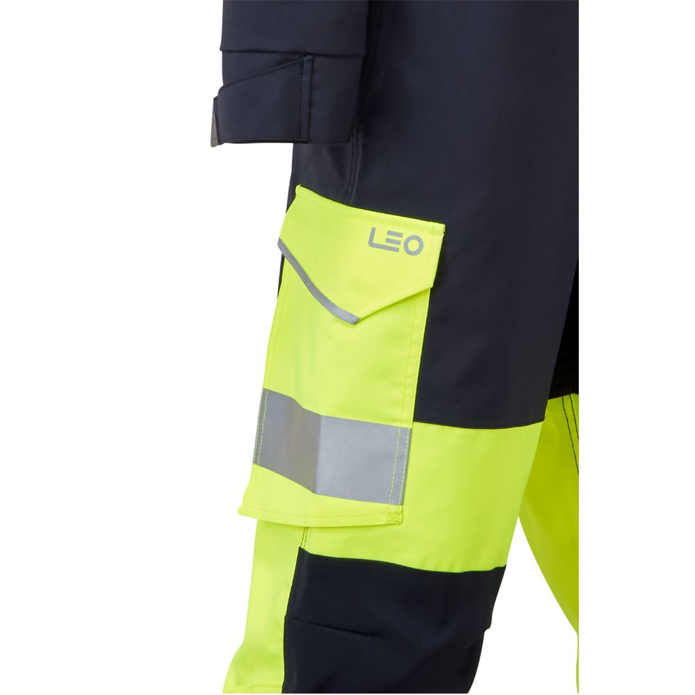 Leo Workwear Honeychurch Leo Ecoviz 10Kx Performance+ Womens Breathable 2-Part Coverall Hi Vis Stretch