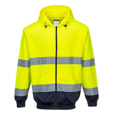 Portwest Hi-Vis Two-Tone Zip Front Hoodie