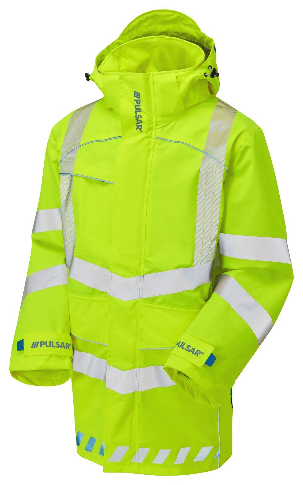 Pulsar Evolution Hi Vis 3-Layer Storm Coat - Recycled Content (Yellow)