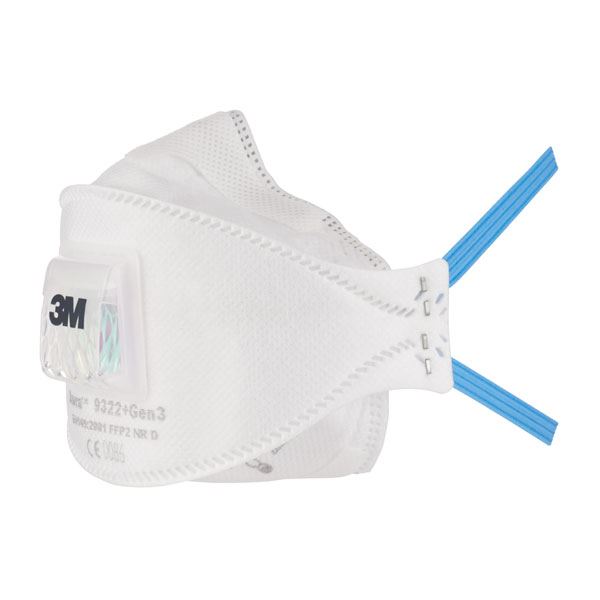 3M 9322+ GEN3 AURA FFP2 Fold Flat Particulate Valved Respirator (10 Pack)