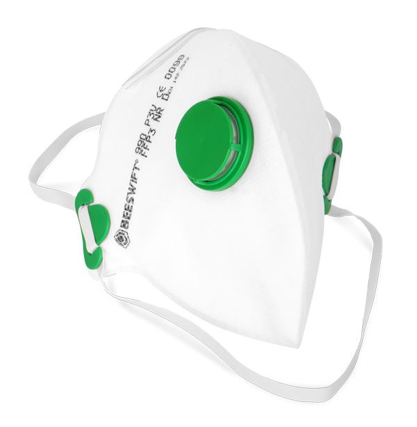 Beeswift FFP3 Fold Flat Valved Respirator (20 Pack)