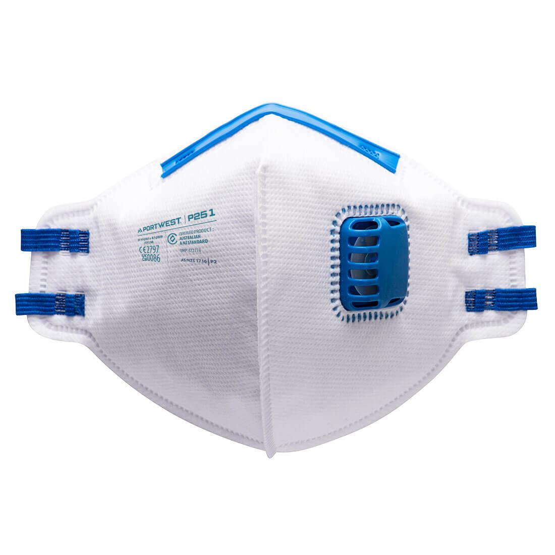Portwest FFP2 Valved Fold Flat Respirator (20 Pack)