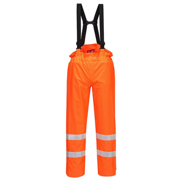 Portwest Bizflame Rain Unlined Hi-Vis Antistatic Flame Resistant Trouser