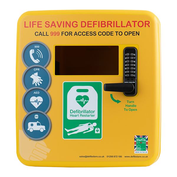 Beeswift Defibrillator Polycarbonate Cabinet with Lock Heater Light