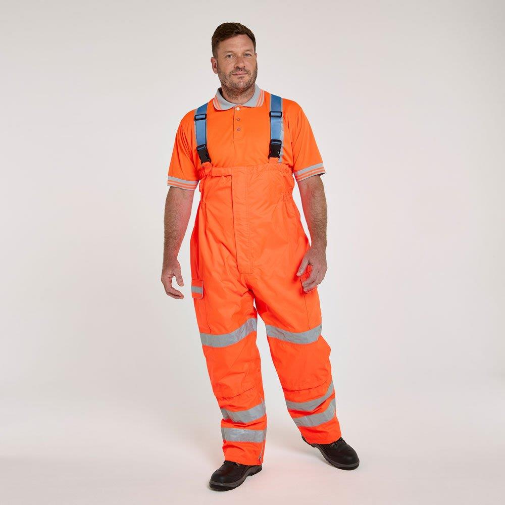 Pulsar Protect Hi Vis Salopettes - Recycled Content (Orange)