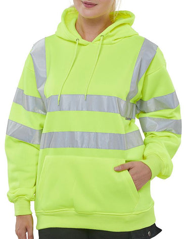 Beeswift Hi Vis Hooded Sweatshirt