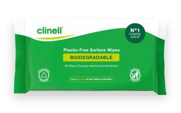 Clinell Biodegradable Surface Wipes (60 Pack)