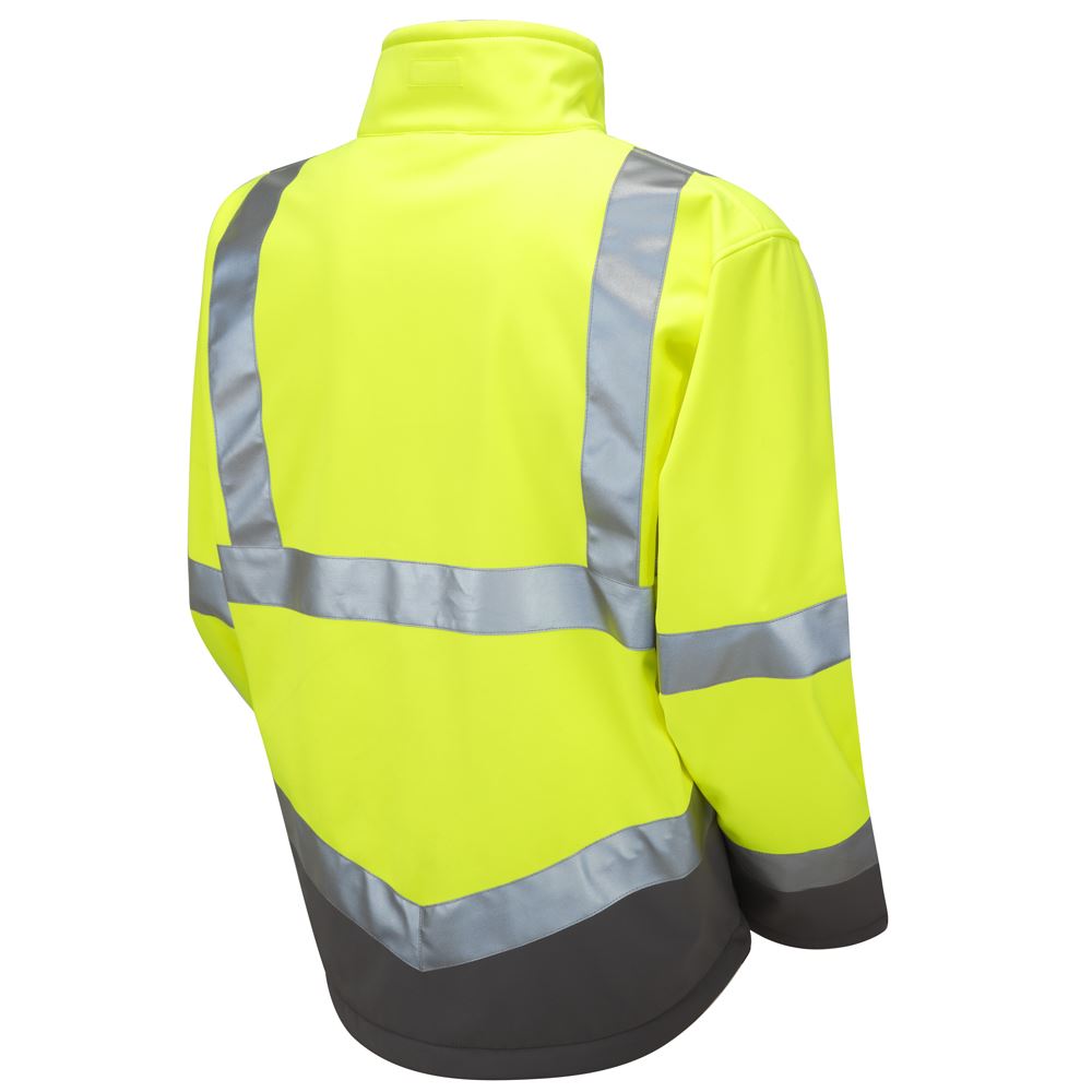 Leo Workwear Buckland Leo Ecoviz Softshell Jacket Hi Vis