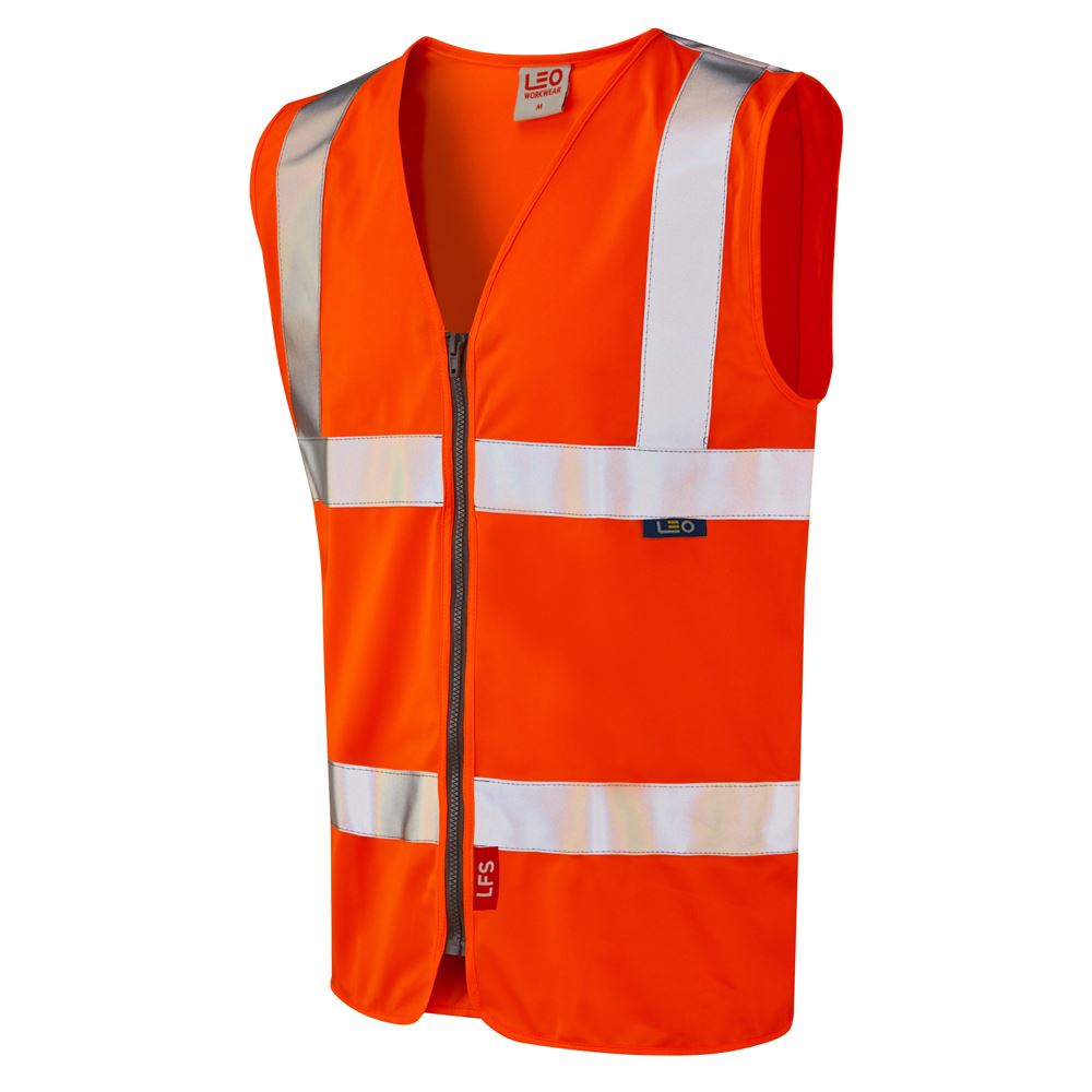 Leo Workwear Meeth Leo Ecoviz Lfs Zip Waistcoat (En 14116)
