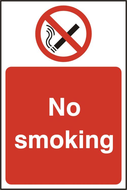 Beeswift No Smoking Self Adhesive Vinyl Sign - 200 x 300mm (5 Pack)