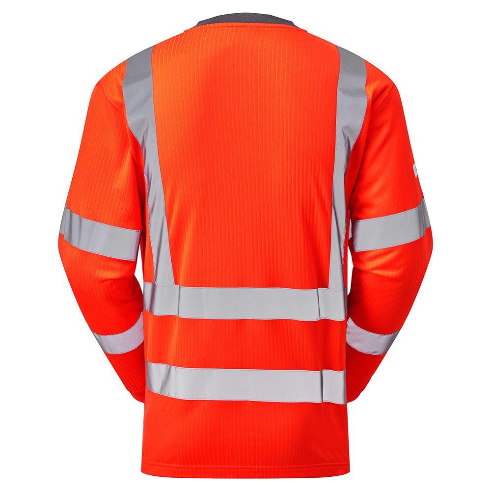 Leo Workwear Riverton Leo Ecoviz Comfort Sleeved T-Shirt Class 3 Hi Vis