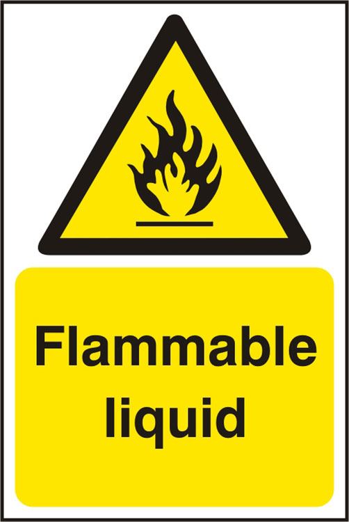 Beeswift Flammable Liquid Self Adhesive Vinyl Sign - 200 x 300mm (5 Pack)
