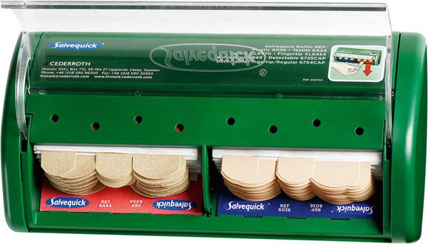 Salvequick Plaster Dispenser with 40 Waterproof & 40 Fabric Plasters