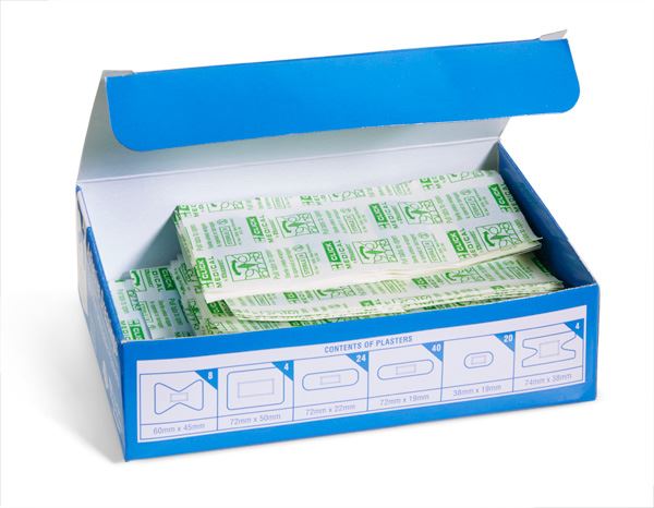 Beeswift Blue Metal Detectable Plasters Assorted (100 Pack)