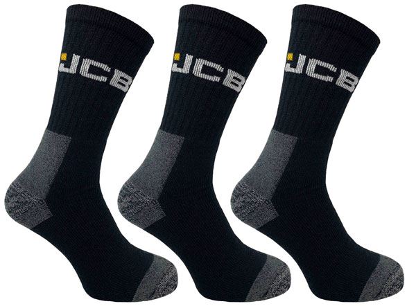 JCB Workwear Work Socks with Added Elastane