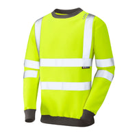 Leo Workwear Winkleigh Leo Ecoviz Crew Neck Sweatshirt Pullover Class 3