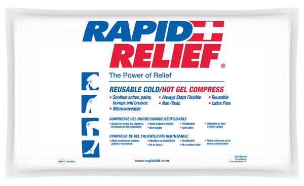Rapid Relief Deluxe Hot/Cold Gel Compress with Contour Gel (6 x 10")
