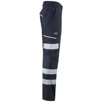 Leo Workwear Winsford Leo Ecoviz Lightweight Polyester Stretch Cargo Trouser Hi Vis Class1