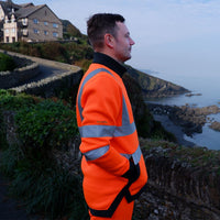 Leo Workwear Arganite Leo Ecoviz Zipped Sweatshirt Hi Vis