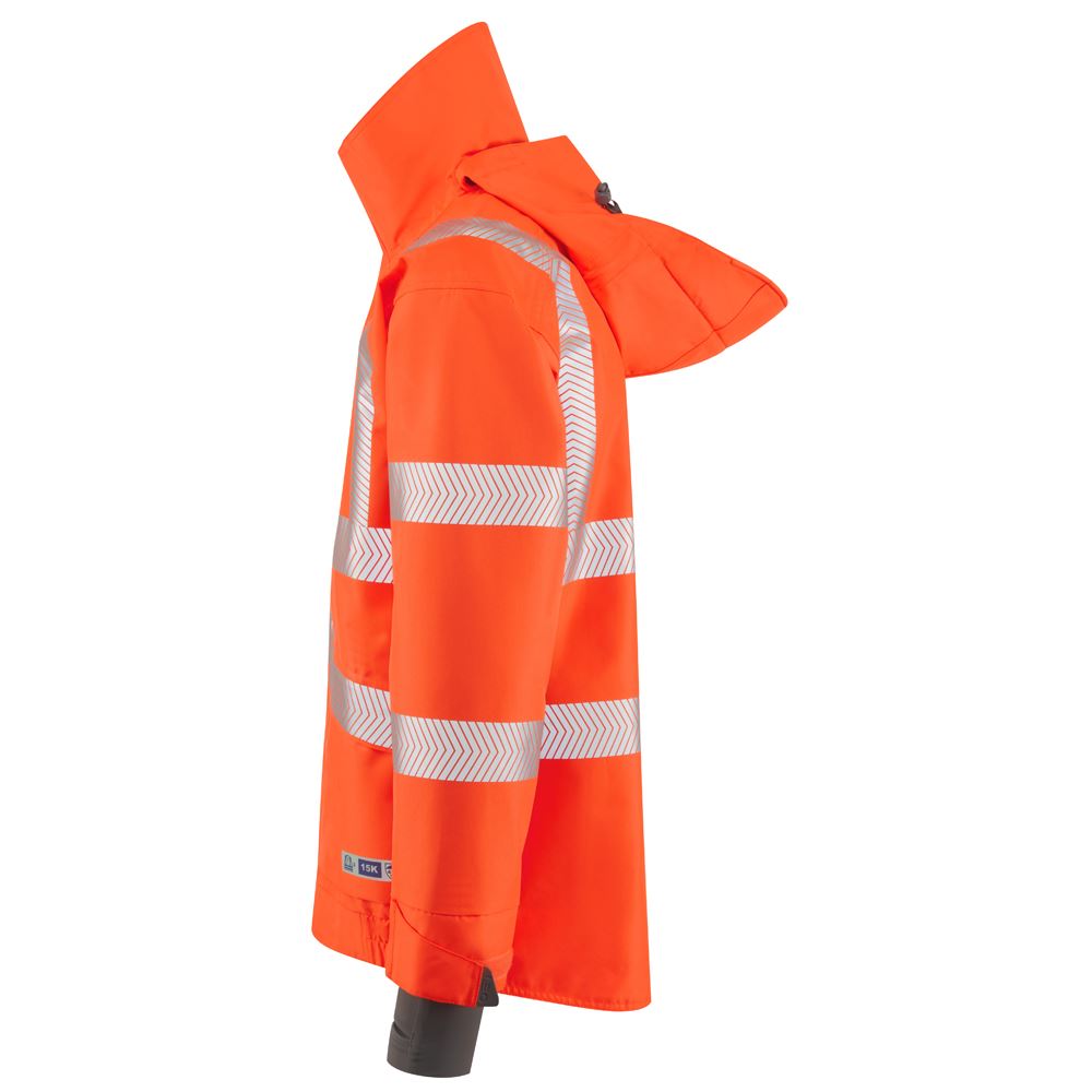 Leo Workwear Dartmoor Leo Ecoviz 15K Performance+ Breathable Bomber Jacket Hi Vis Class 3