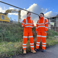 Leo Workwear Honeychurch Leo Ecoviz 10Kx Performance+ Womens Breathable 2-Part Coverall Hi Vis Stretch